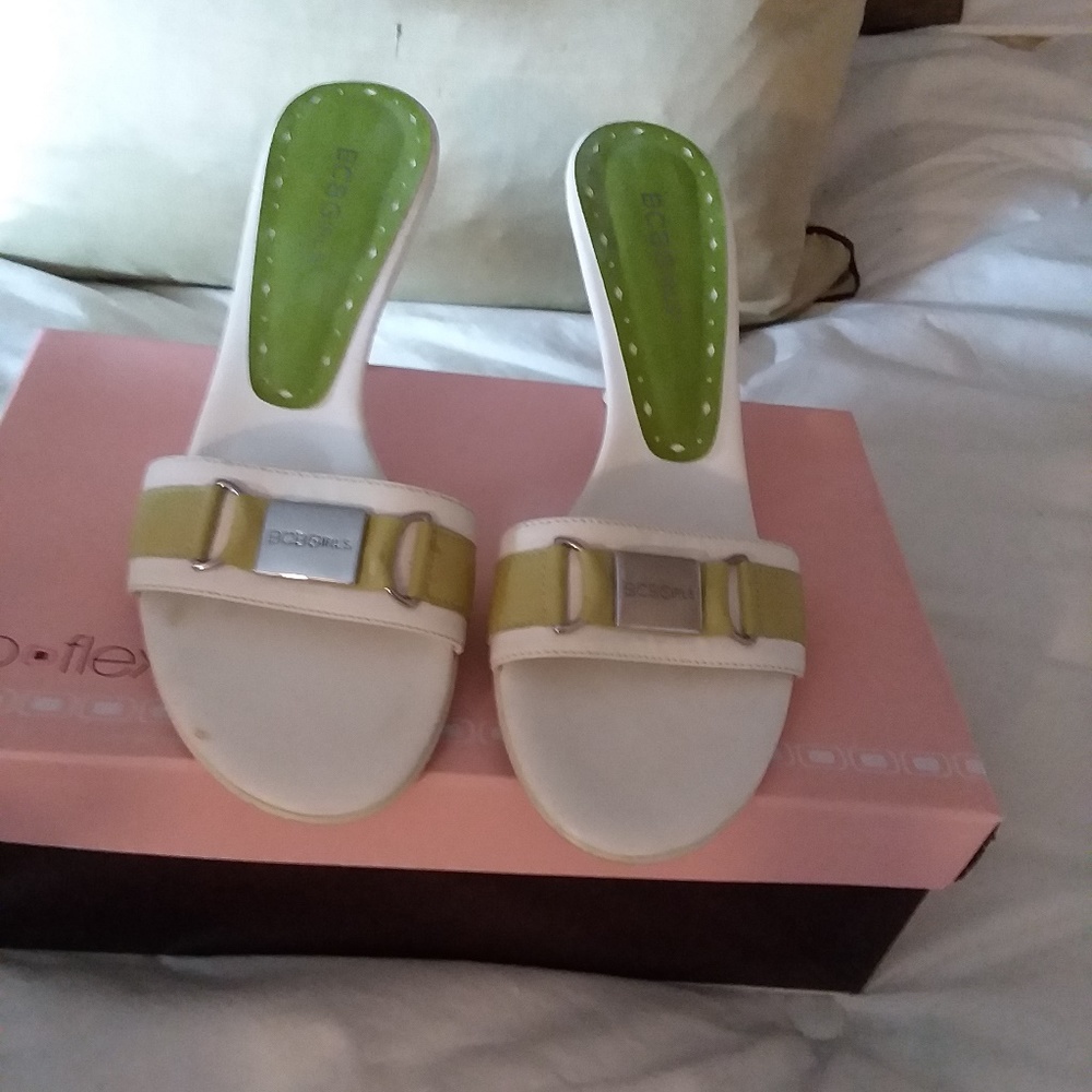 BCBG Sandals Slides with Heels - Very Cute!